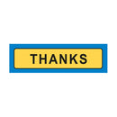 Thanks License Plate Keyring