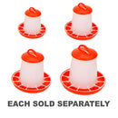 Plastic Poultry Feeder (Red and White)