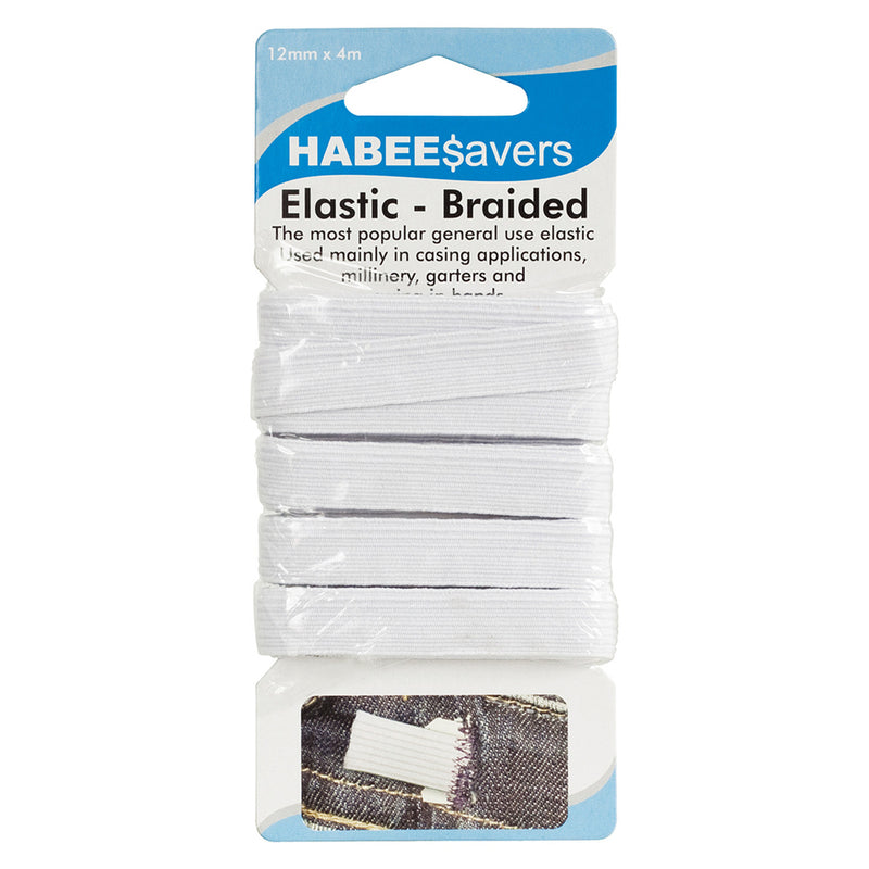 Braided General Use Elastic (12mmx4m)