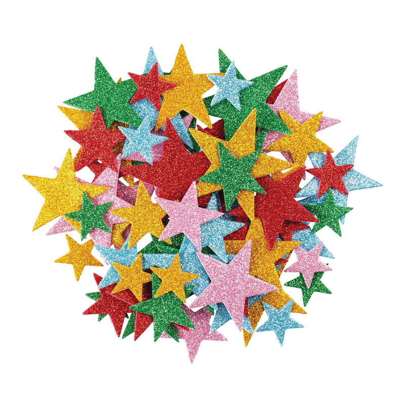 EVA Adhesive Glitter Stars 144pcs