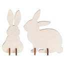 Wooden Standing Rabbit 10pcs