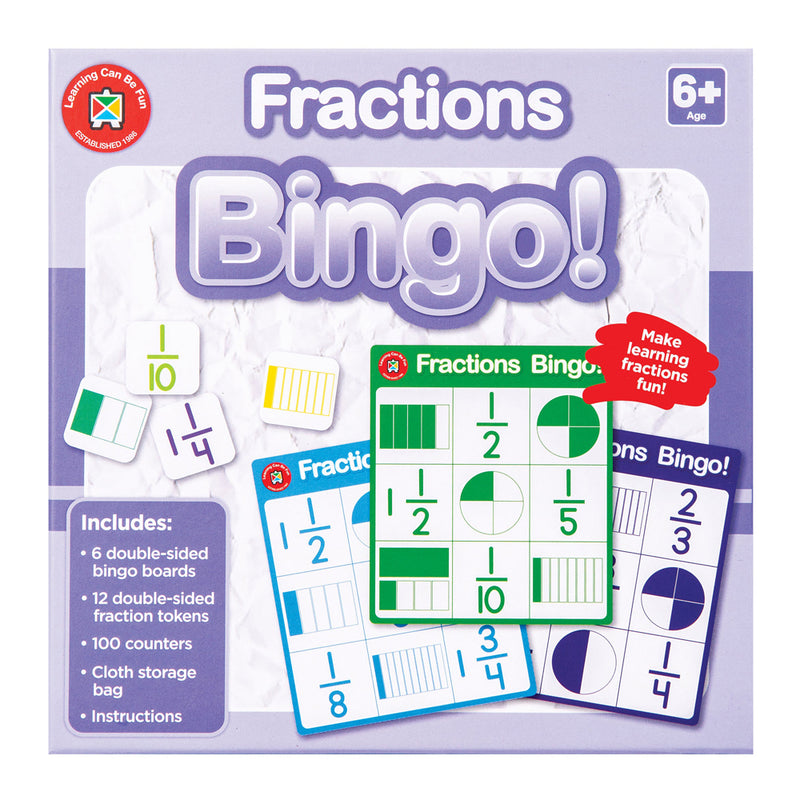 Fractions Bingo Educational Numeracy Game