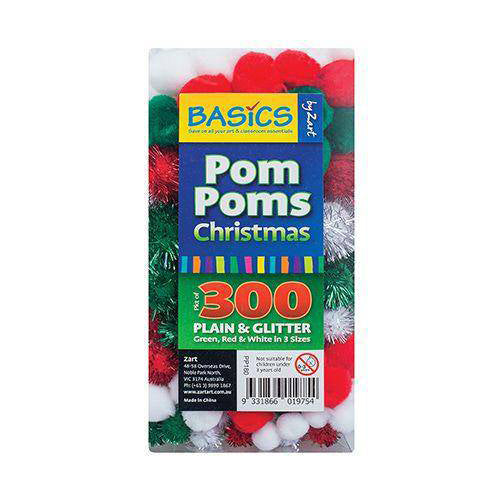 Christmas Pom Poms 300pcs