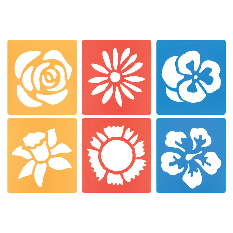 Flower Stencils 6pcs (14.5x15cm)