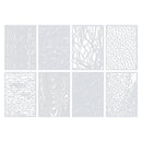 Textures Stencil and Rubbing Sheets A4 8pcs