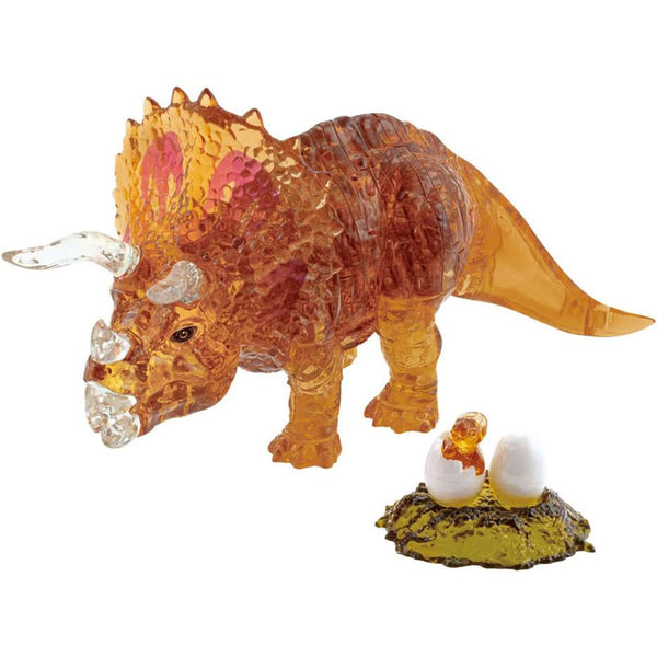 3D Crystal Puzzle Brown Triceratops