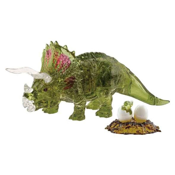 3D Crystal Puzzle Green Triceratops