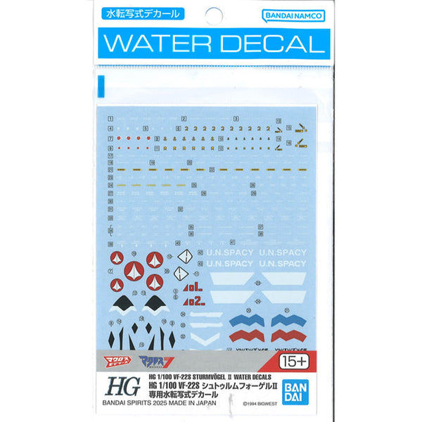 HG VF-22S Sturmvögel II Water Decals 1/100 Scale Model