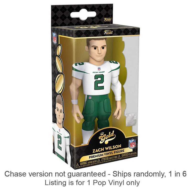  NFL: NY Jets Zach Wilson Vinyl Gold Chase se envía 1 de cada 6