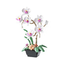 JAKI Quiet White Moth Orchid Plastic Brick Model Kit