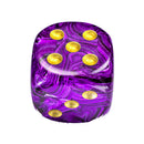 Chessex Vortex D6 Dice with Pips 50mm (Purple/Gold)