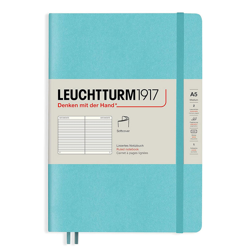 Leuchtturm Softcover Notebook Lined A5 (Aquamarine)