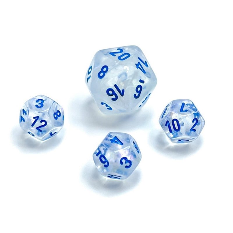 Chessex D12 Dice Borealis Mini-Polyhedral (Icicle/Light Blue Luminary)