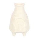 Cream Ribbed Ceramic Palo Santo Burner