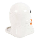Ghost Shaped Ceramic Tealight Candle Holder with Pumpkin