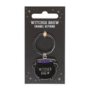 Witches Brew Cauldron Metal Keyring