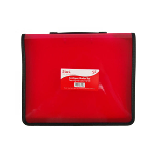 Sovereign A4 Zipper Binder 2R with Handle (Red)