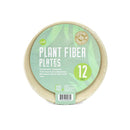 Placa compostable de fibra de plantas verdes (paquete de 12)