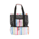 Goodvibes Pastel Stripe Beach Cooler Mesh Bag
