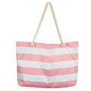  Bolsa de Playa Retro Rayas con Cremallera Interior (70x42x15cm)