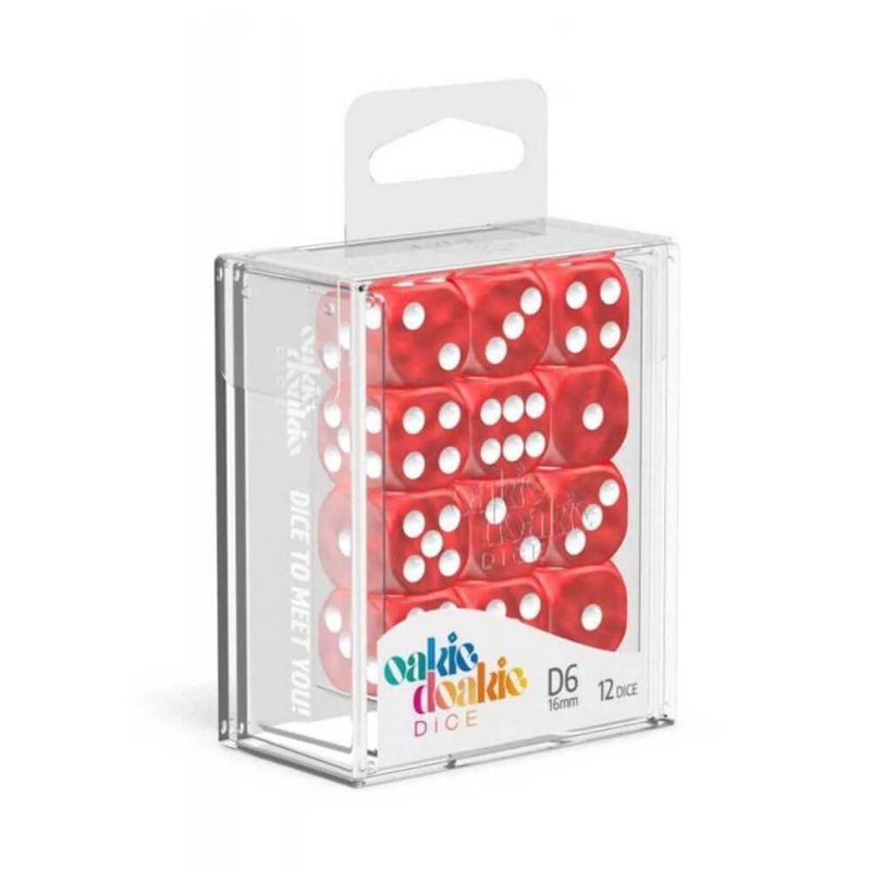  Oakie Doakie D6 Dados de mármol de 16 mm 12 piezas