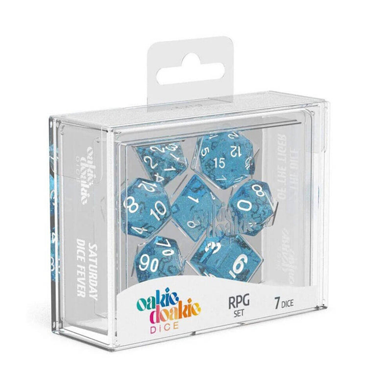  Oakie Doakie RPG Set Dados moteados 7uds