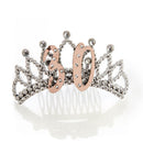  Tiara de oro rosa y plata