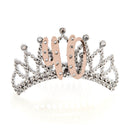 Tiara de oro rosa y plata