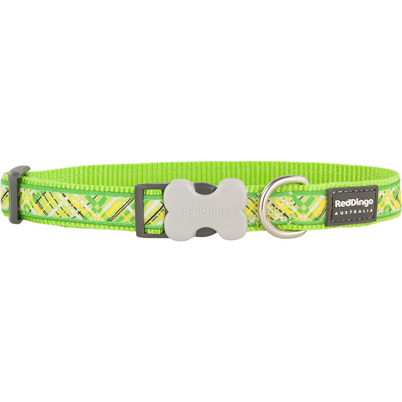  Collar para Perro con Diseño Flanno (Verde Lima)