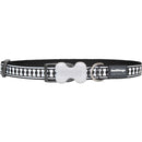  Collar para perro con diseño de huesos reflectantes (negro)
