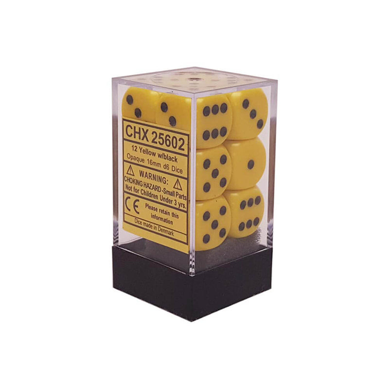  D6 Dados Opacos 16mm (12 Dados)