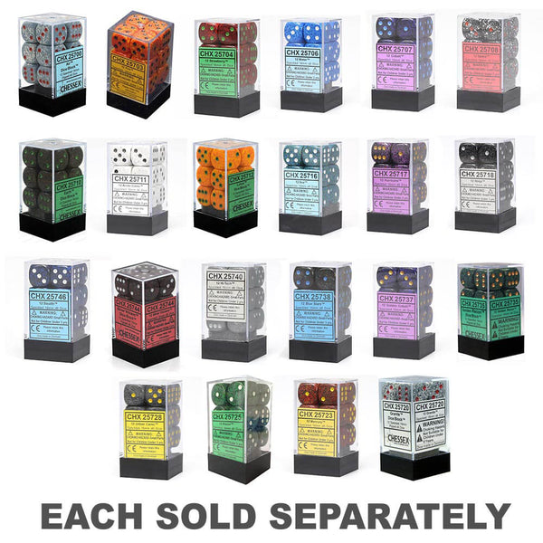 D6 Dice Speckled 16mm (12 Dice)