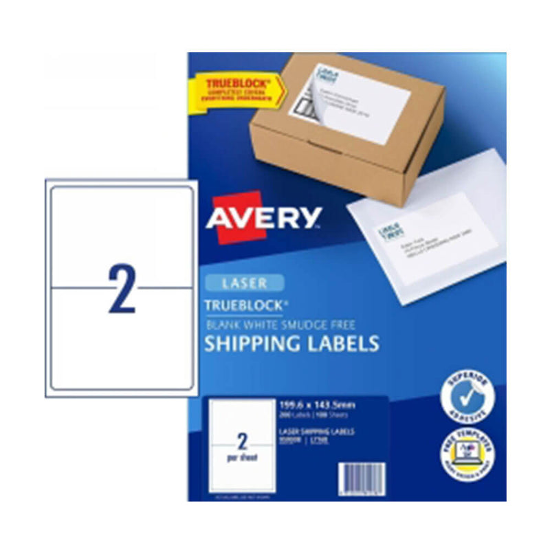Avery Shipping Label White 100pk