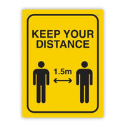  Durus Cartel de pared de distanciamiento social 225x300 mm