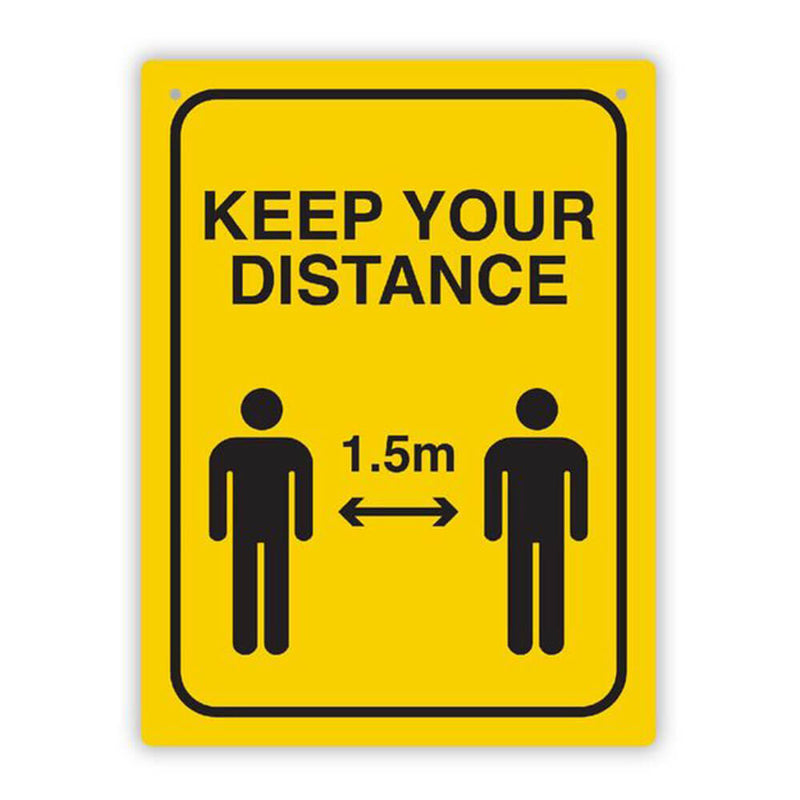  Durus Cartel de pared de distanciamiento social 225x300 mm