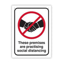  Durus Cartel de pared de distanciamiento social 225x300 mm