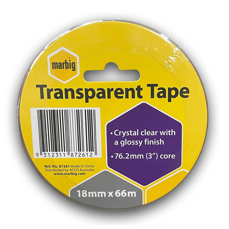 Marbig Tape 76.2mm Core (Transparent)