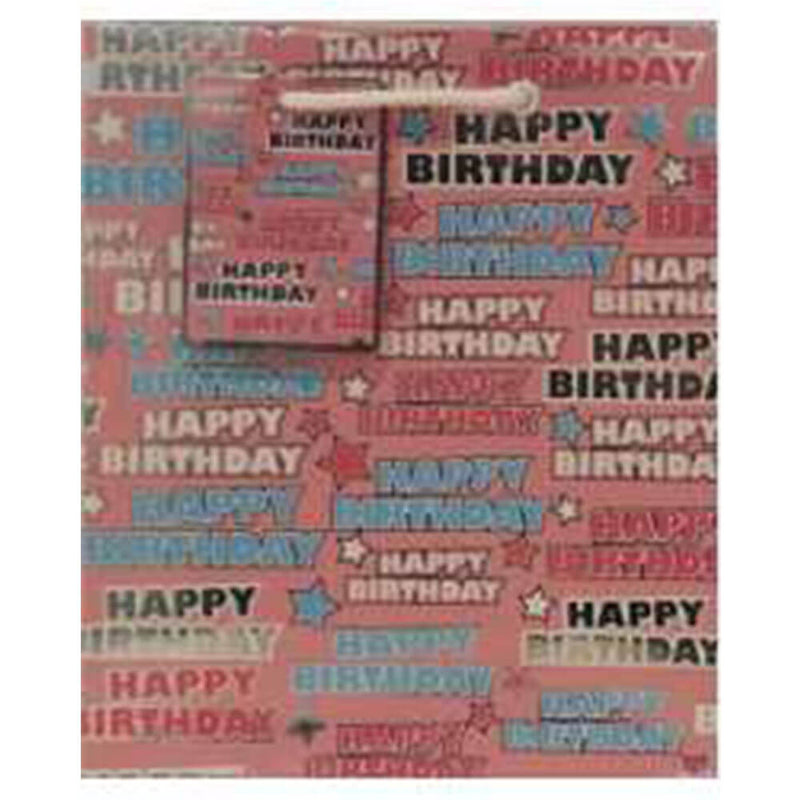  Bolsa de regalo de feliz cumpleaños Ozcorp (rosa)