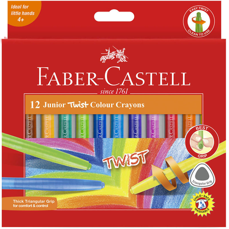  Crayones giratorios Faber-Castell, paquete de 12 (surtidos)